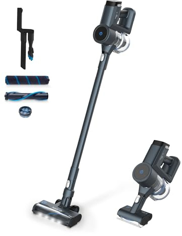 hoogo Akku-Staubsauger S5+ 3in1 | 550W | 30.000 Pa | beutellos kabellos | Laufzeit bis zu 75 Min. | Handstaubsauger | Tierhaare | mit Beuteloption | LED Beleuchtung | Qualität aus Deutschland