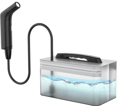 Electric Travel Bidet Handheld Bidet Sprayer for Bathroom and Outdoor Hiking Rechargeable Camping Bidet 2.3L Water Container