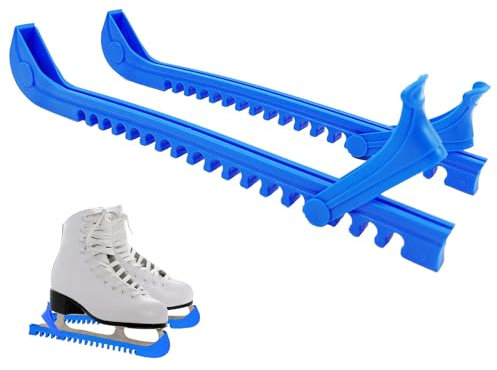 Kufenschoner für Eishockeyschlittschuhe, Schoner für Schlittschuhkufen, 1 Paar Kufenschoner Schlittschuhe, Schlittschuhe Schoner, Kufenschoner Eiskunstlauf für alle Größen geeignet kürzbar (blau)