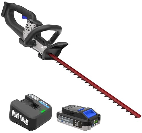 Westinghouse 20V Cordless Hedge Trimmer, 22 Inch Dual-Action Steel Blades, 2.0Ah Battery and Charger Included