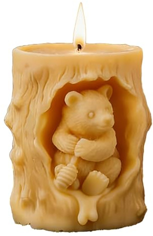 Tree Bear Candle Mold - Animal & Bear Resin Casting Molds, Silicone Clay Jewelry Molds, Candle Making Craft Supplies