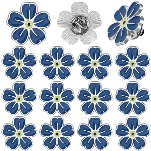 Forget Me Not Pin - Pin conmemorativo para celebrar la vida, recuerdos funerarios, demencia de Alzheimer, olvidarme no flor, broche de solapa conmemorativo, recuerdos funerarios, regalos para seres