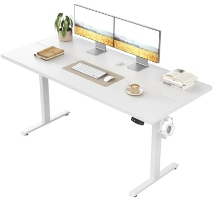 Klicelor Höhenverstellbarer Schreibtisch 100x60 cm mit 2 Speicherplätzen