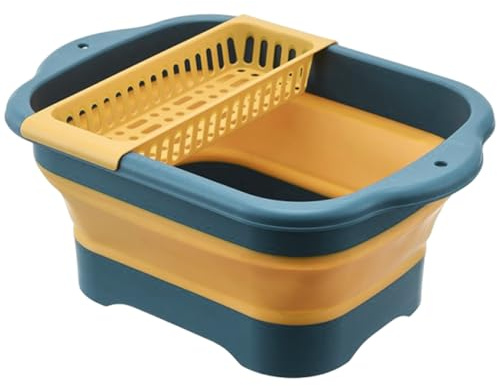 Njidher Cubo de Limpieza - para Acampar con Desagüe Y Múltiples Usos,Artículos De Cocina para Jardín Camping Baño