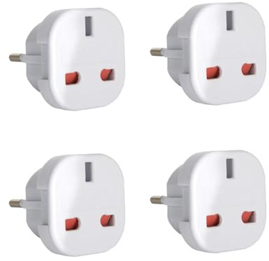 SIGANDG 4Pcs UK vers EU Adaptateur de Voyage