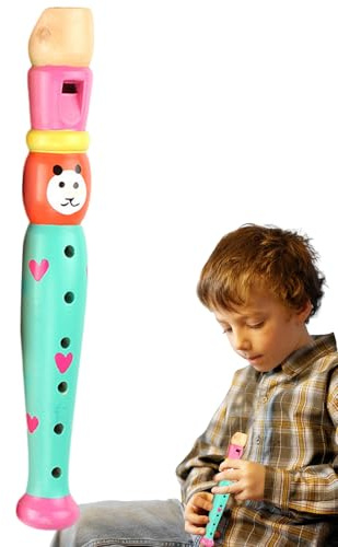 Flauto in legno, flauto giocattolo, flauto a 6 fori, per bambini, giocattolo musicale per l'educazione precoce