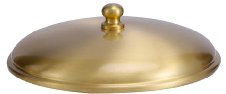 DIYEAH Cendrier de Table en Laiton Petit Couvercle Ignifugé Anti-odeurs, Accessoire Multifonction pour Fumeurs, Usage Intérieur et Extérieur, Couvercle de Dôme Pratique
