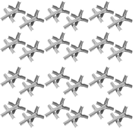 MAGICLULU Lot de 200 Pinces à Filet en Acier Inoxydable 2.0 Mm, Boucles Croisées Invisibles pour Fixation de Câble Métallique, Clips de Grille Antivol pour Fenêtres, Usage Industriel