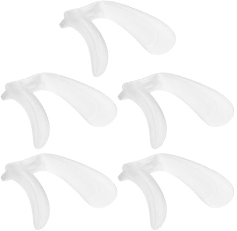 IWOWHERO Naselli per Occhiali Trasparenti in Silicone Avvitabili, Set da 5 Pezzi, Cuscinetti Nasali Antiscivolo e Morbidi, Compatibili per Riparazione Montature Leggere e Pesanti,