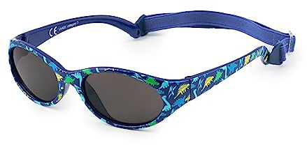 Kiddus Sonnenbrille für Kinder, Kleinkind Mädchen und Jungen, Alter von 2 bis 4 Jahren, UV400 Sonnenfilter CAT3, aus Gummi, BPA-frei, verstellbares und abnehmbares Band