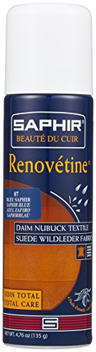 Saphir | Renovétine 200 ml | Spray para Limpiar, Recolorar e Impermeabilizar Ante y Cuero Aterciopelado (Azul Zafiro 07)