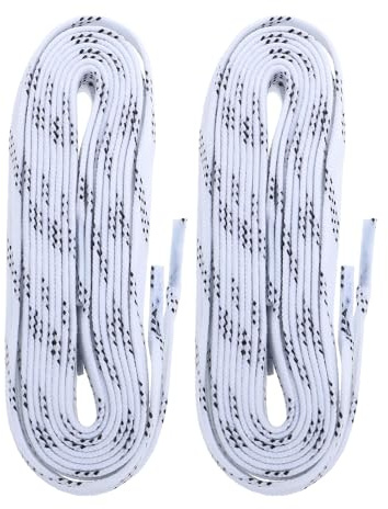 IMIKEYA Professional Ice Hockey Skate Laces Waxed Shoelaces, Anti- Freezing Anti- Fracture Shoe Laces (White, 96 Inch)