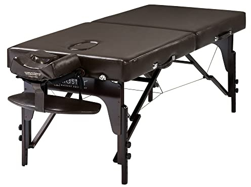 Master Massage Supreme 79cm Extra Wide Portable Massage Table Massage Couch, LX SPA Salon Facial Beauty Bed, Easy Set Up, 7.6cm Thick of Memory Foam, PU Upholstery (Coffee)