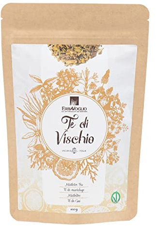 Erbavoglio Tè di Vischio - 100 g - Tè e tisane convenzionale - Infuso con proprietà depurative e calmanti, ideale per favorire la circolazione sanguigna e supportare il benessere cardiovascolare.