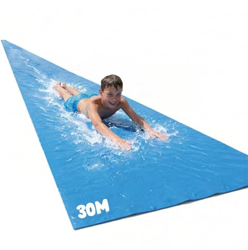 Original Cup Slip y Slide Maxi Giant Oficial XXXXXL | Deslizamiento de 30 Metros | Triple | Slip'n Slide más rápido | Tobogán de Agua más Fuerte | Deporte acuático al Aire Libre | 100% Divertido