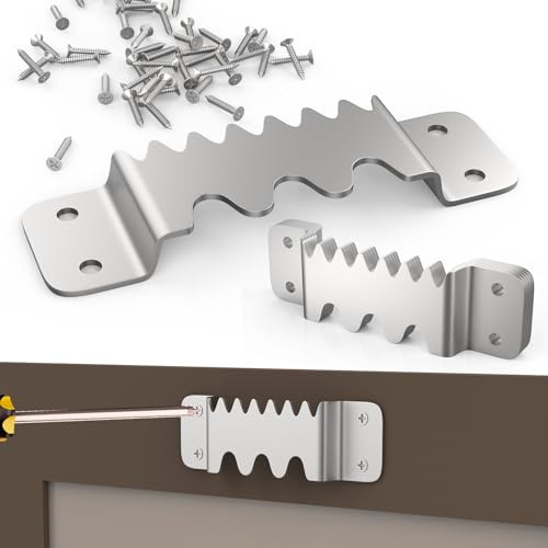 Aifeier ET Lot de 6 grands cintres en dents de scie supportant 136 kg - Matériel de suspension robuste pour cadre photo avec vis, accessoires de suspension de peinture pour décorations lourdes