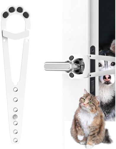 OUDQFCJ Correa Ajustable para Puerta para Gatos, Evita que los Perros Accedan al Arenero, Impide el Cierre de la Puerta, Permite el Paso de Gatos y Mantiene a los Perros Fuera