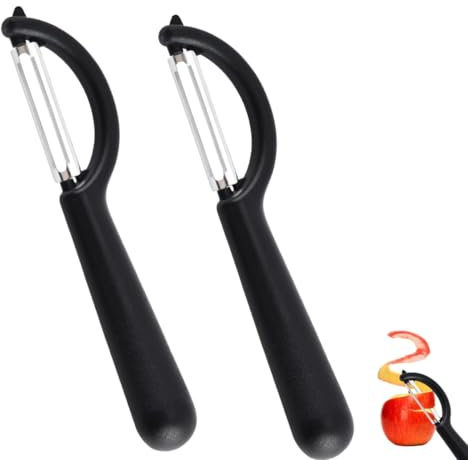 Heanvmyss Pelapatate Universale,2 Pz Pelaverdure in Acciaio Inossidabile,Pelapatate Professionale,Pela Patate e Verdure,Sbucciatore Manuale per Carote e Verdure Varie e Frutta,Campeggi,Picnic,Viaggi