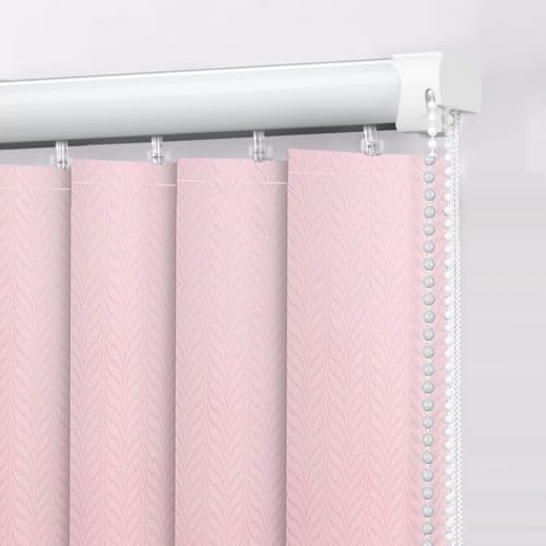 NIANXINN Persianas Verticales Opacas,Cortina Lamas Verticales de Tela Rosa,Estores de Privacidad Filtran la Luz para Ventana,Puertas Corredera,Patio,Personalizado,Ancho x Alto (145cm x 250cm)