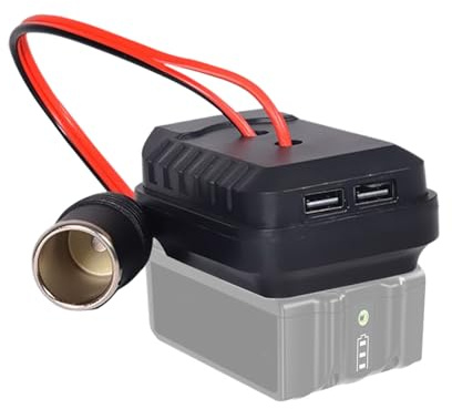 - 18-21V Car Cigarette Lighter Adapter - Dual USB Port for Car, Truck, Motorcycle, Travel, Camping