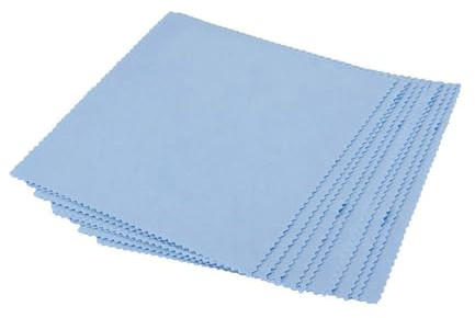 LALAFINA Panni in Microfibra la Pulizia delle Lenti 80 Pezzi Blu Panni per Occhiali da Sole da Vista di Fotocamere Telefoni e Computer senza Striature Dimensioni Portatili