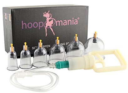 JUEGO DE VENTOSAS [6 piezas] Juego de ventosas de plástico para facilitar el masaje con ventosas en la espalda