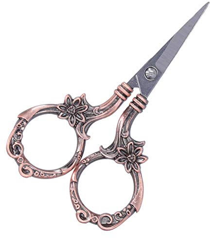 Vintage Schere Edelstahl Nähen Schere, Fadenschere Antike Nähschere Schere, Nähwerkzeug Schneider Kleine Schere, Stickschere Schneiden Stickerei Blumenmuster Schere