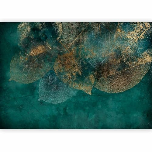 murando - Papier peint panoramique artistique 350x256 cm - Revêtement mural décoration pour chambre salon cuisine - Design unique et moderne - Turquoise jaune vert - f-A-10007-a-a