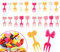 20PCS Fruit Forks Kids, YiXuTag Pickser de los niños Reutilizable para los niños para niños, pinchos para bocadillos para niños, Dulce Mini para Postre de adultos Pastelería Fruta Partido Niños