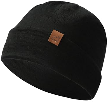 ACUSHLA Mütze Beanie 100% Merino Wolle für Herren und Damen, gestrickte Wintermütze, Unisex-Uhrenkappe, Zweilagige Strickmütze für kaltes Wetter