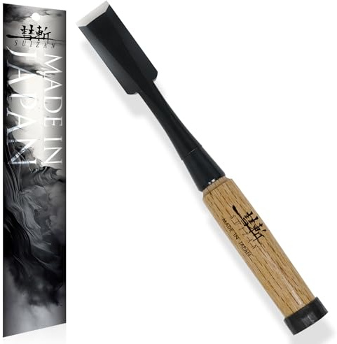 SUIZAN Cincel Japonés para Madera 24 mm – Oire Nomi Profesional, Herramientas de Carpintería