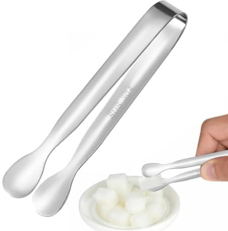 Xistuoz Pinze per dolci – Pinze da dessert in acciaio inossidabile – Pinze per salumi sicure, pinze da servizio portatili per zucchero, barbecue, gusto