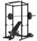 Atletica R5-Base Power Rack | Squat Rack Basiskäfig für Grundübungen | Multi-Grip Klimmzugstange, Safety Straps, J-Hooks & Gewichts-Pins | in Zwei Höhen verfügbar Größe 195 cm