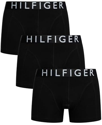 Tommy Hilfiger Uomo Pantaloncini Boxer Confezione da 3 con Fascia con Logo, Nero (Blk/Blk/Blk), XXL