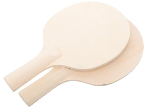 DECORNIJIA Raquettes de Tennis de Table 2pcs DIY en Bois Testez Compétences Dispositif D'entraînement et Développez pour Garçon et Filles en Plein Air