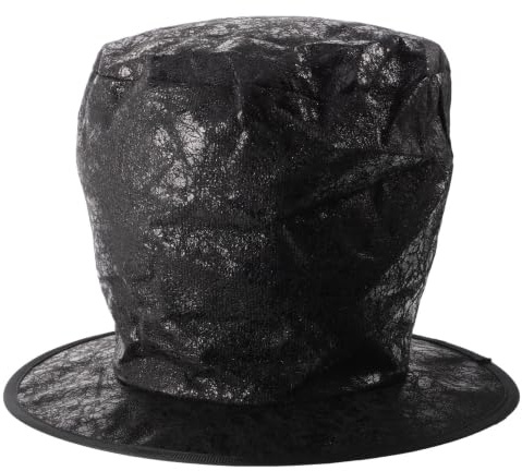 Kisangel Svart magiker cylinderhatt, retro gentleman cylinderhatt för män | Fedora med bred brätte, Cosplay-huvudbonad för Halloween-teaterföreställningar och temaevenemang