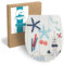 Calmwaters® WC Sitz Maritimes Flair, Absenkautomatik & abnehmbar, Toilettendeckel günstig, Top-Fix-Befestigung von oben, universale O-Form, Thermoplast, Toilettensitz preiswert, maritim, 26LP5007