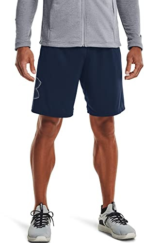 Under Armour Tech grafiska shorts, löparshorts gjorda av andningsbart material, träningsshorts med ultralätt design män, Academy, L Lång