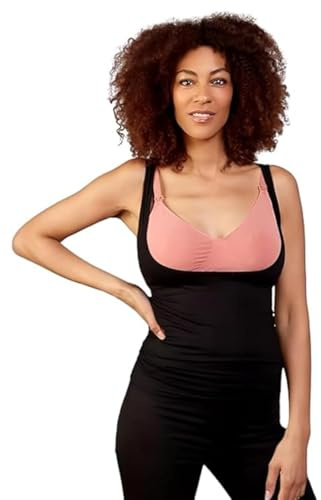 Tilbea London Ltd Women's Sleeveless Nursing Vest, Under Bust Nursing Vest (as8, Alpha, s, Regular, Regular, Black)