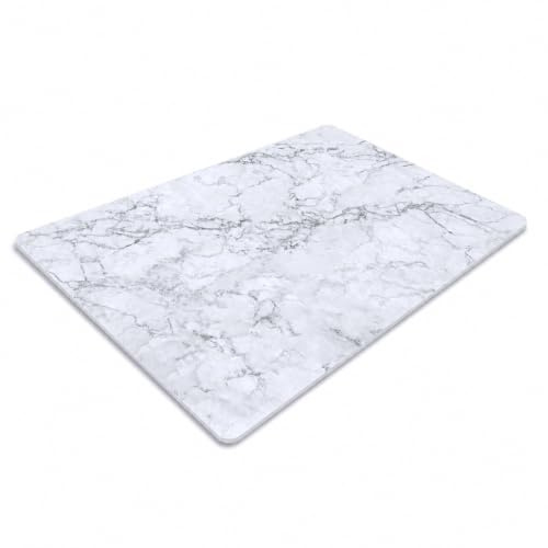 Pagnanno. Chopping Board-Catering Cutting Set-Kitchen Board-Glass Worktop Savers-Sink Chopping Board-Large-Worktop Protectors Heat Resistant-Marble Effect Grey (Design 1, 30 x 20 cm (Pack of 1))
