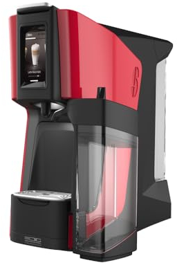 ESSSE CAFFÈ Macchina da caffè S20.Latte per Espresso e Cappuccino - con Display - colore rosso