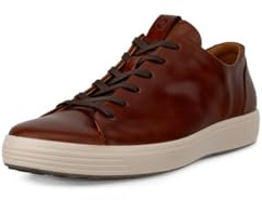 ECCO Men's Soft 7 Premier Sneaker, Cognac, 10-10.5