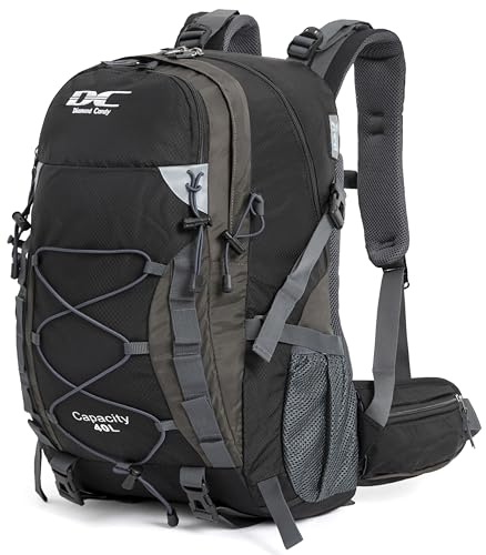DCmount Wanderrucksack 40l Damen Herren Rucksack Wasserdicht Reiserucksack mit Regenschutz