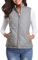 Damen Weste mit Stehkragen Weste Jacke Reißverschluss Steppweste Winter Warm Ultraleicht