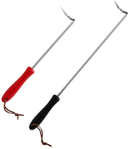 Lot de 2 Crochet à Viande, Crochets de Retourneur de Nourriture Crochet à Viande en Acier Inoxydable pour Barbecue Pour Barbecue Plaque de Cuisson Accessoires de Cuisine