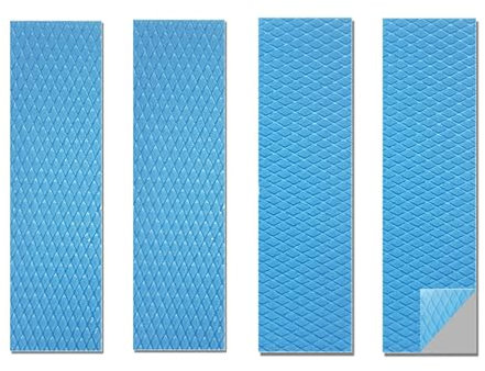 Awxlumv 4 Pack Thermal Pad, 70x22mm 1mm 2mm Highly Efficient Thermal Conductivity 12.0 W/mK, Heat Resistant Silicone Thermal Pads for M.2 2280 SSD NVMe