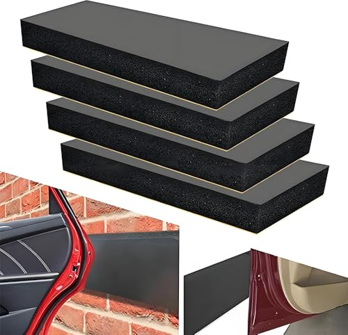 4er-Pack Garagen Wandschutz, 30 * 10 * 3cm Wandschutz Garage, Türschutz Garage Kantenschutz Schaumstoff Selbstklebend, Türkantenschutz für Autotüren, Garagen und Carport