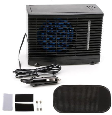 Genérico Ventilador de Aire Acondicionado portátil de 12 V para Coche, Aire Acondicionado evaporativo del acondicionador de refrigeración Mini, Sistema de refrigeración por Hielo