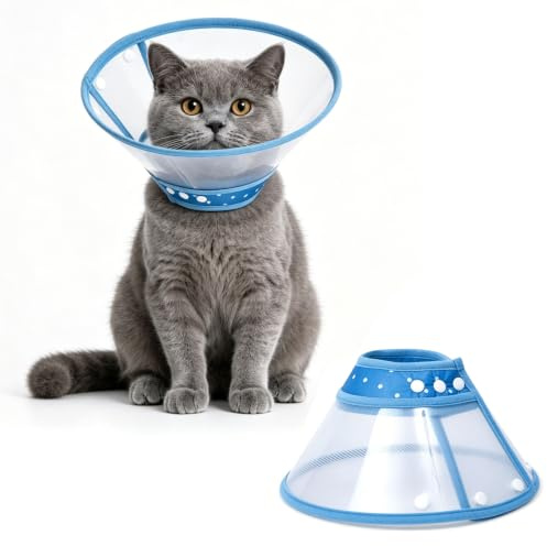 Galenecx Halsband katt, justerbart halsband katthalsband | Anti-bit-säkerhets-skyddande krage, speciellt för postoperativ återhämtning för katter, valpar och små hundar