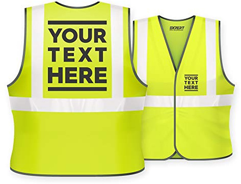 Expert Workwear Daddy's Little Helper Hi Vis Kids School Safety Vest Personalised Childrens Waistcoat Gift The Boss (4-6 Years, Add Your Text)
